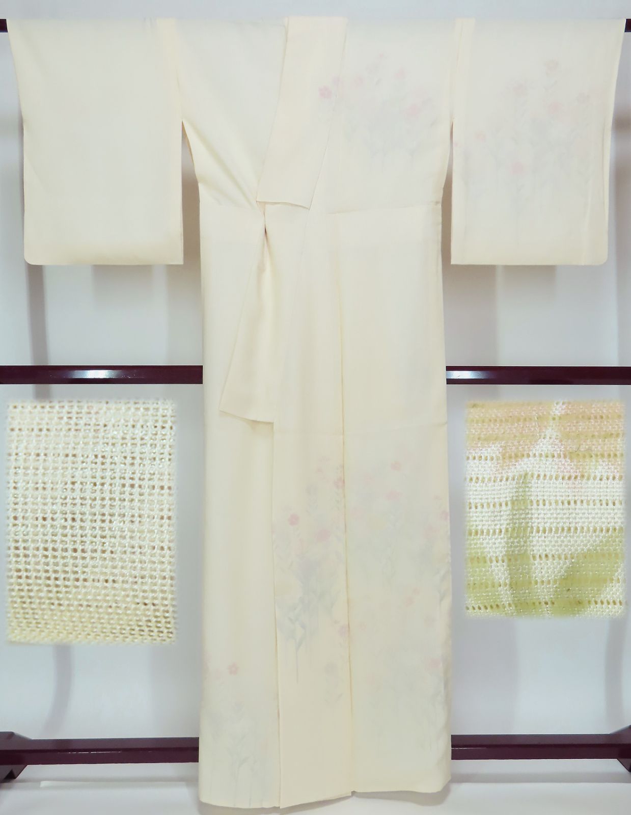 紗合　作家もの　正絹　夏用 夏物 紗袷 付下げ 正絹 裄64cm 身丈155cm 【中古】美品 3528ell - メルカリ