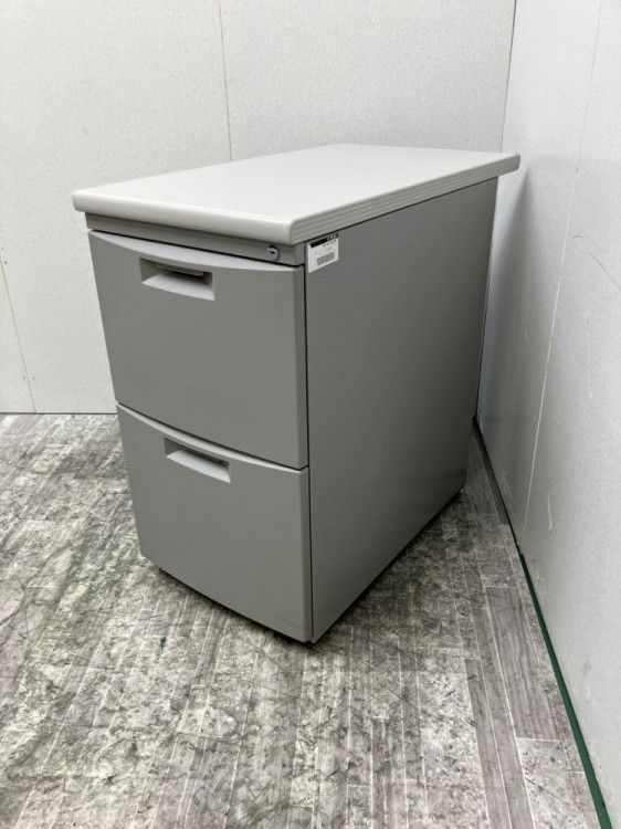 【中古品】イトーキ CZシリーズ 2段脇机 CZN-047LBB-WE グレー