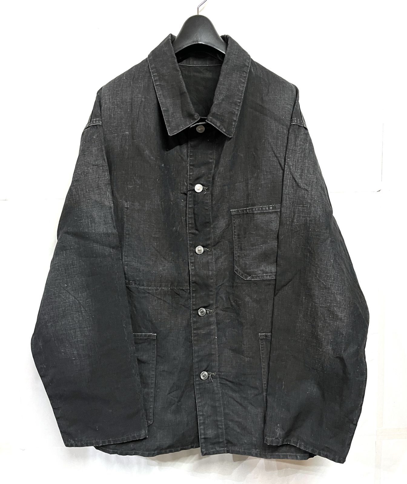 A.PRESSE｜アプレッセ Vintage Black Linen Coverall ヴィンテージ