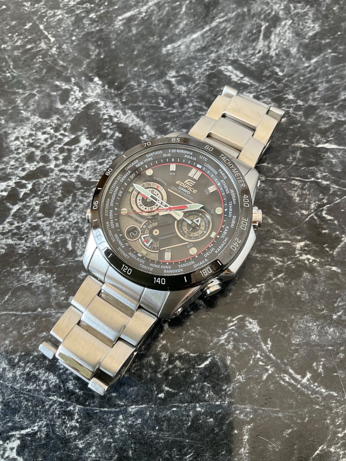 美品　EQW-M1000D 電波ソーラー カシオ　タフソーラー エディフィス CASIO カシオ エディフィス EQW-M1000D 電波ソーラー 腕時計 - メルカリ