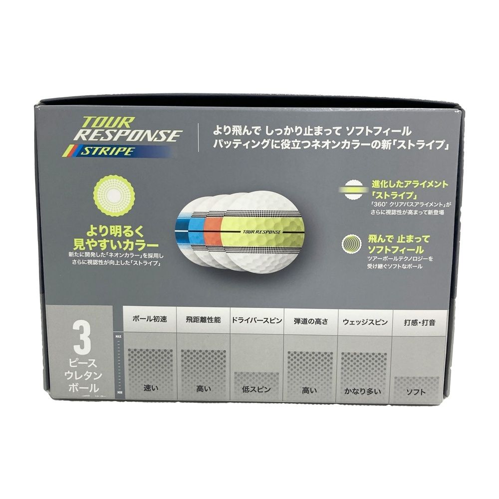 TAYLOR MADE テーラーメイド TOUR RESPONSE STRIPE 2025 ゴルフボール 1ダース  ホワイト系  [240101707626] ゴルフウェア ストスト TAYLOR MADE テーラーメイド TOUR RESPONSE STRIPE 2025 ゴルフボール
