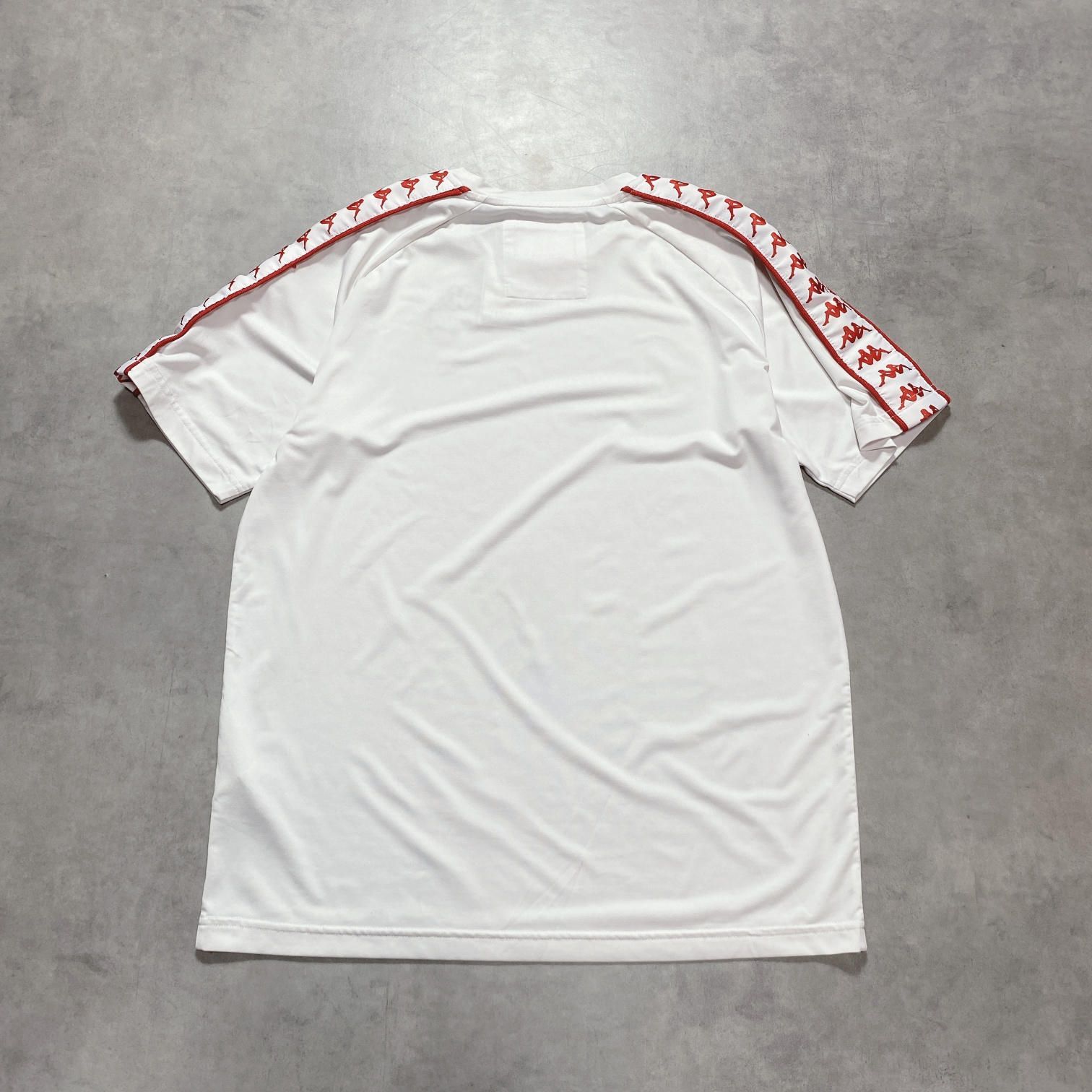 GQ5634◇gosha rubchinskiy×kappa：ゲームシャツ◇L◇ホワイト系