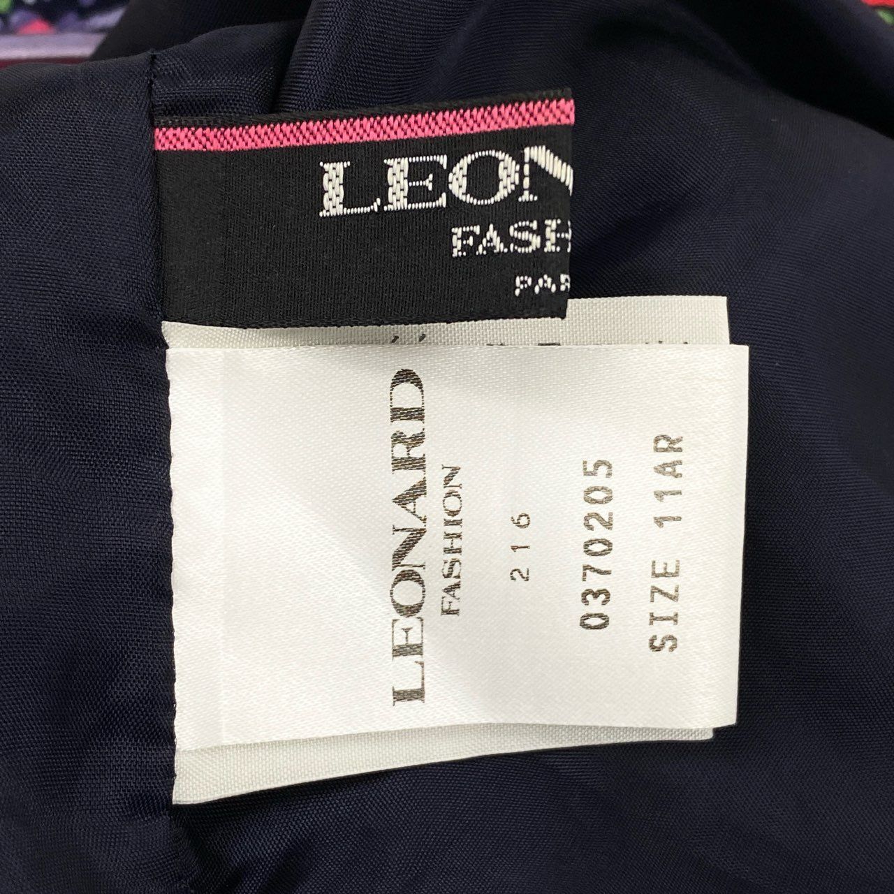 59b22 LEONARD FASHION レオナール ノースリーブワンピース 膝丈