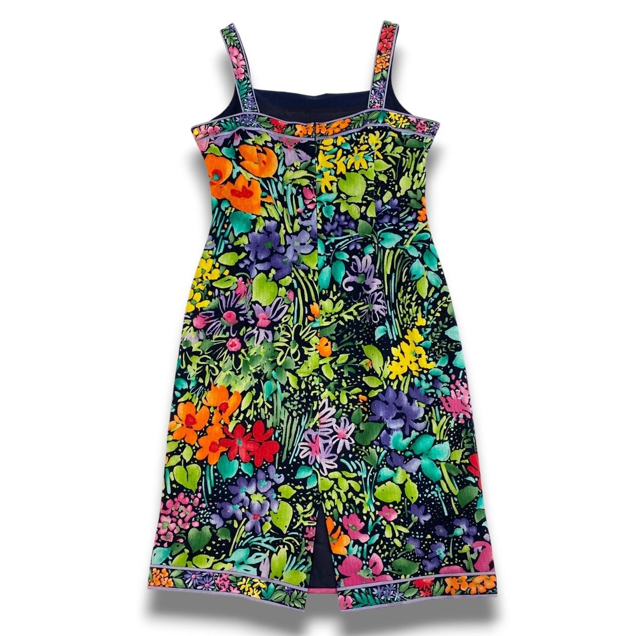 59b22 LEONARD FASHION レオナール ノースリーブワンピース 膝丈