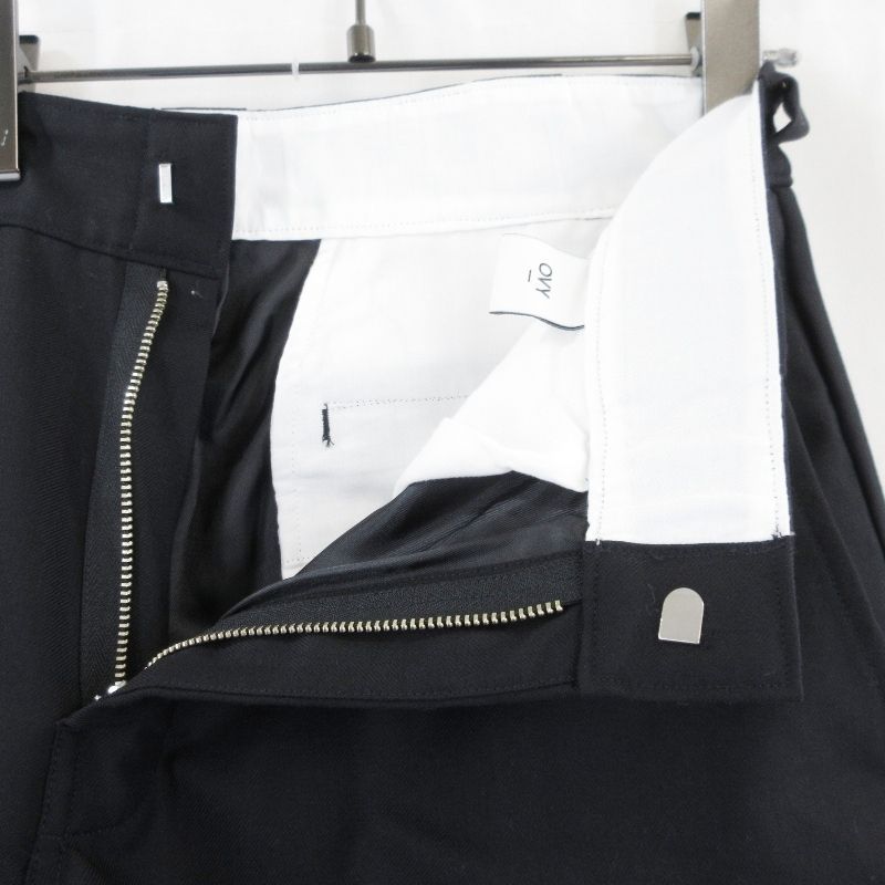 美品 OVY オヴィ ワイドスラックス Wool Super100's Twill Slacks 075
