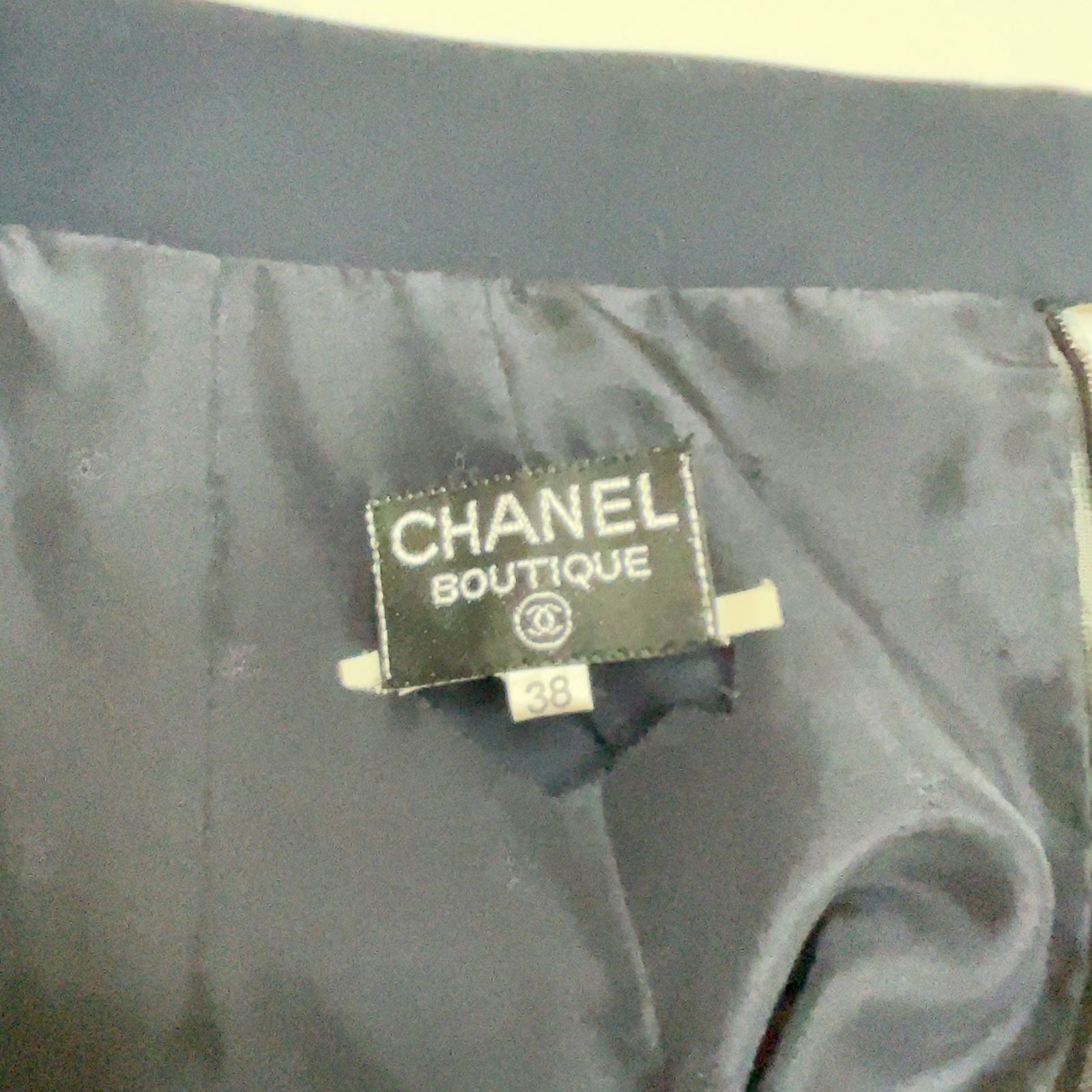 CHANEL セットアップ ココマークボタン ジャケット・スカート ネイビー
