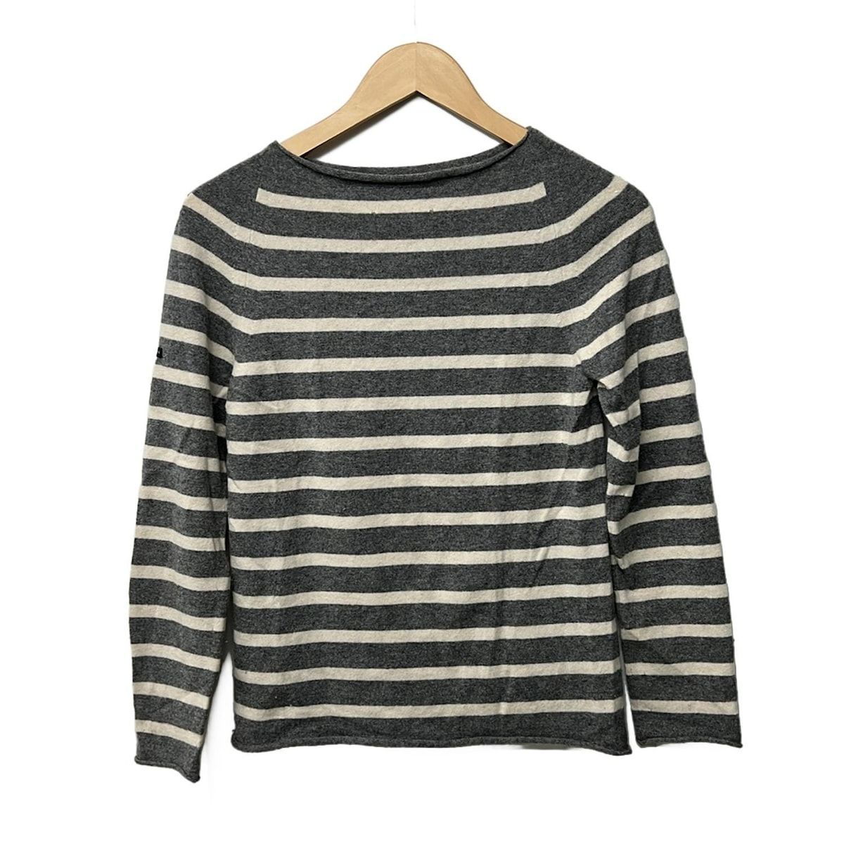 YURI+PARK(ユリパーク) 長袖セーター レディース グレー×白 カシミヤ