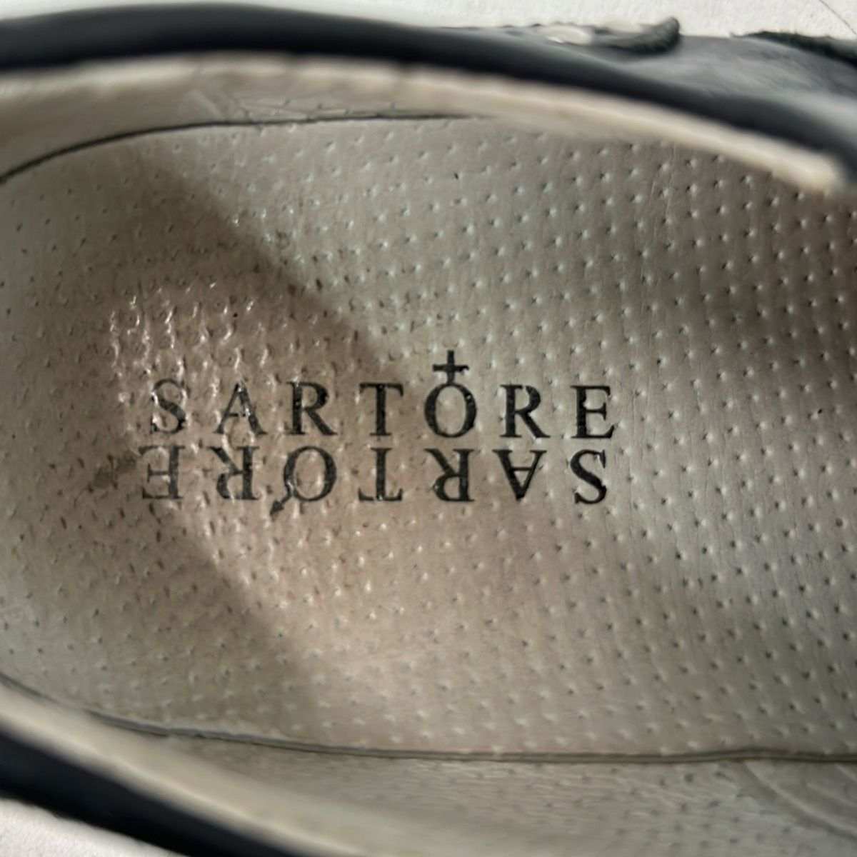 SARTORE(サルトル) スリッポン 36 レディース - 黒 ウィングチップ 