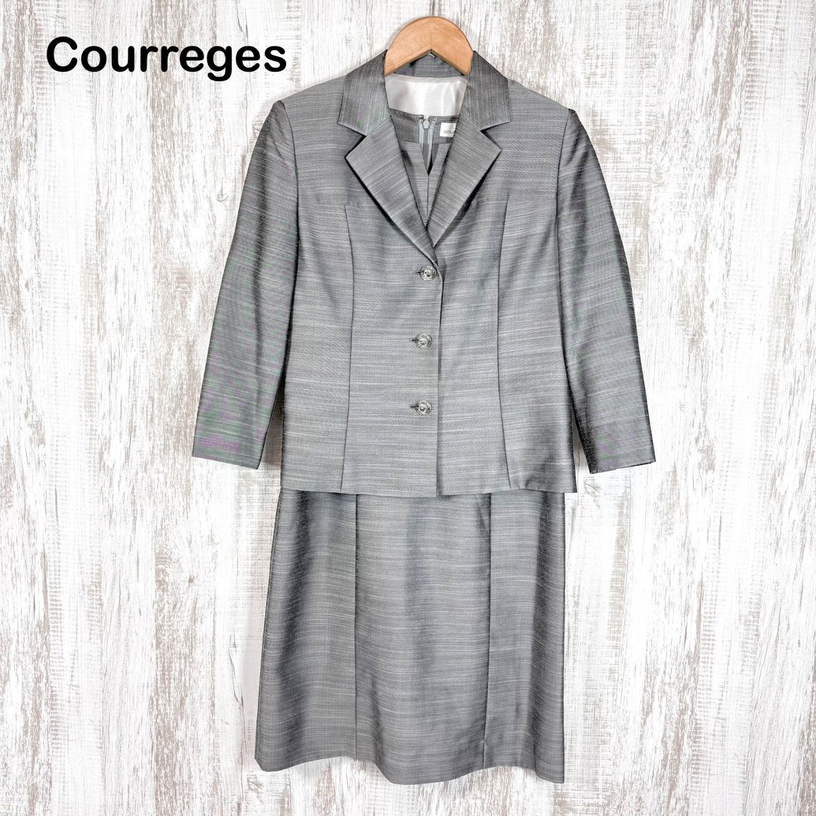courrèges コート アルパカ 38 クレージュ コート ブラック 9号 ウール 