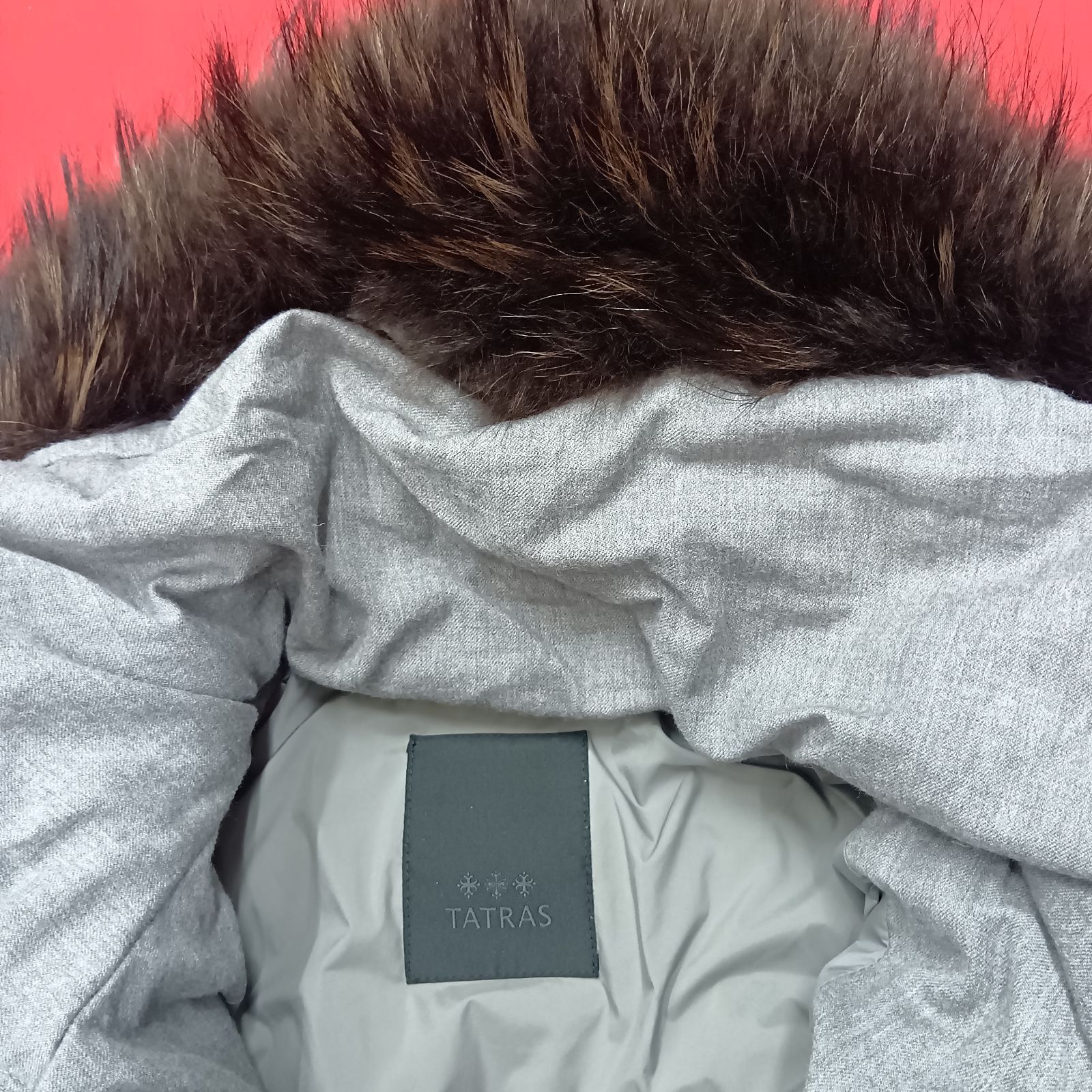 TATRAS ダウン M フード KOSAVA ダウンコート ファー グレー