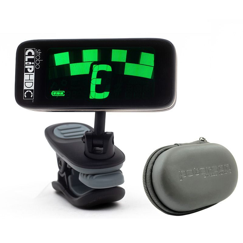Peterson StroboClip HDC Clip-on Strobe Tuner, High Accuracy Guitar Bass, Banjo, Ukulele Compatible, Color LCD, USB Charging Compatible, SC-HDC Case Included