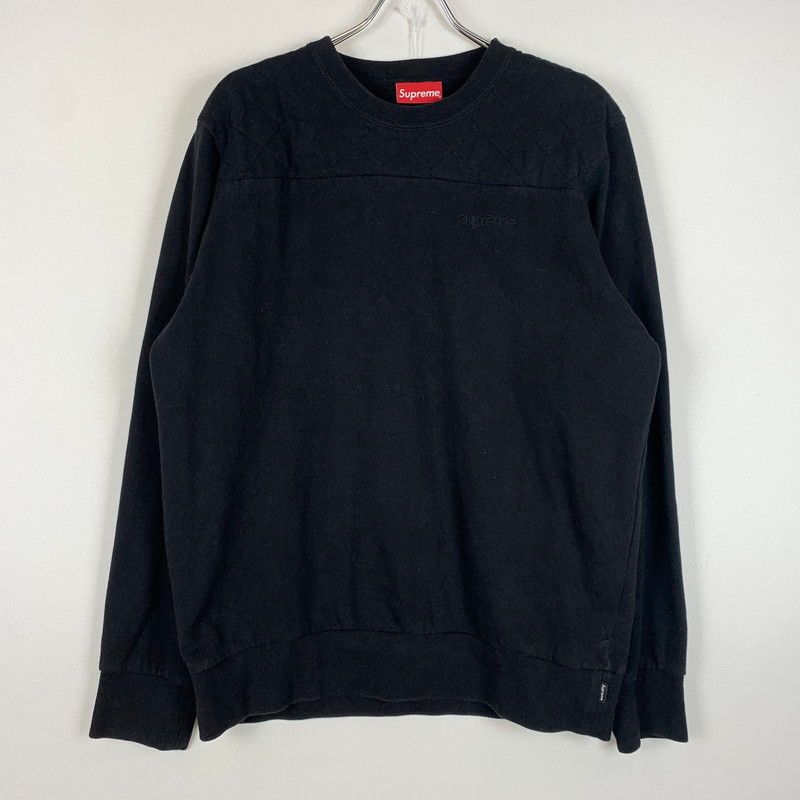 中古品】 Supreme シュプリーム QUILTED PANEL CREWNECK SWEAT 