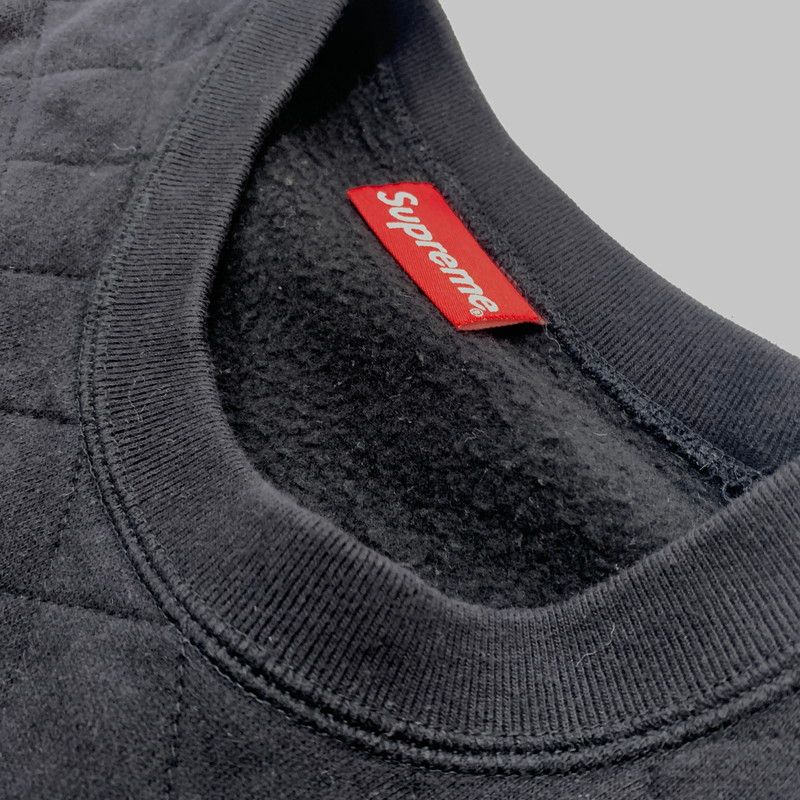 中古品】 Supreme シュプリーム QUILTED PANEL CREWNECK SWEAT 