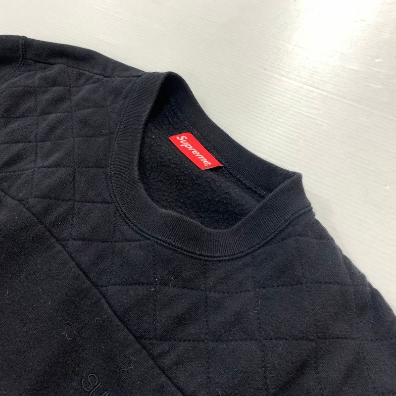 中古品】 Supreme シュプリーム QUILTED PANEL CREWNECK SWEAT 