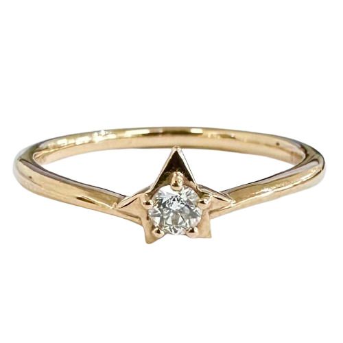 ♪18金 指輪 K18 D0.092ct リング 1.88g ピンクゴールド - メルカリ