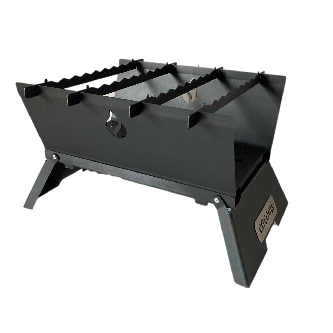 cacomi black fire おもてなしセレクション受賞 国産 日本製 黒皮鉄 焚き火台 キャンプ コンパクト 焚き火 BBQ 組立簡単 ガレージブランド 無骨 アウトドア 焚火台コンロ