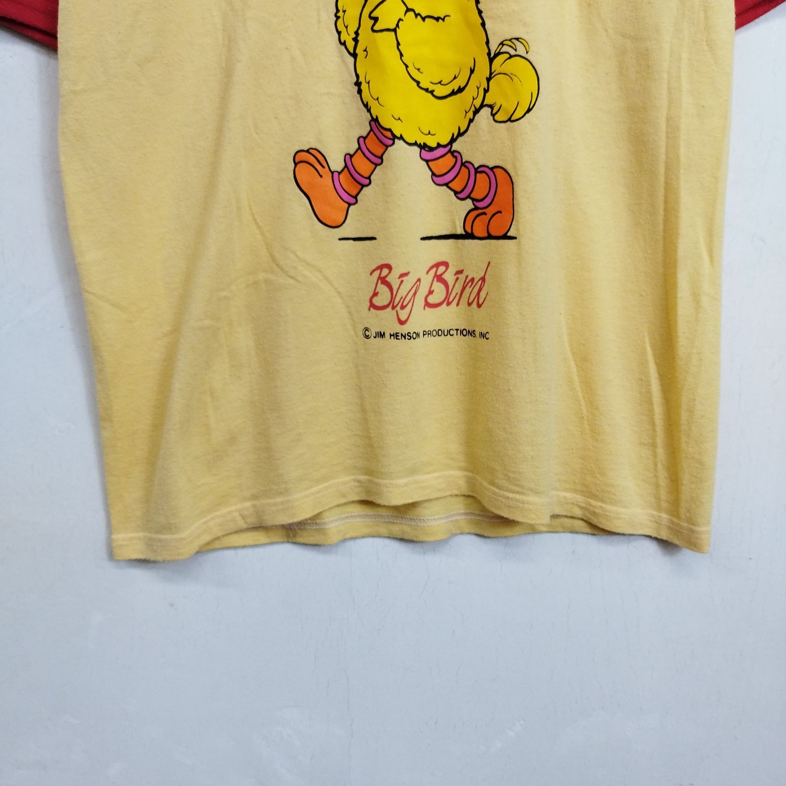 80s SESAME STREET ビッグバード リンガー Tシャツ トリム Augusta 