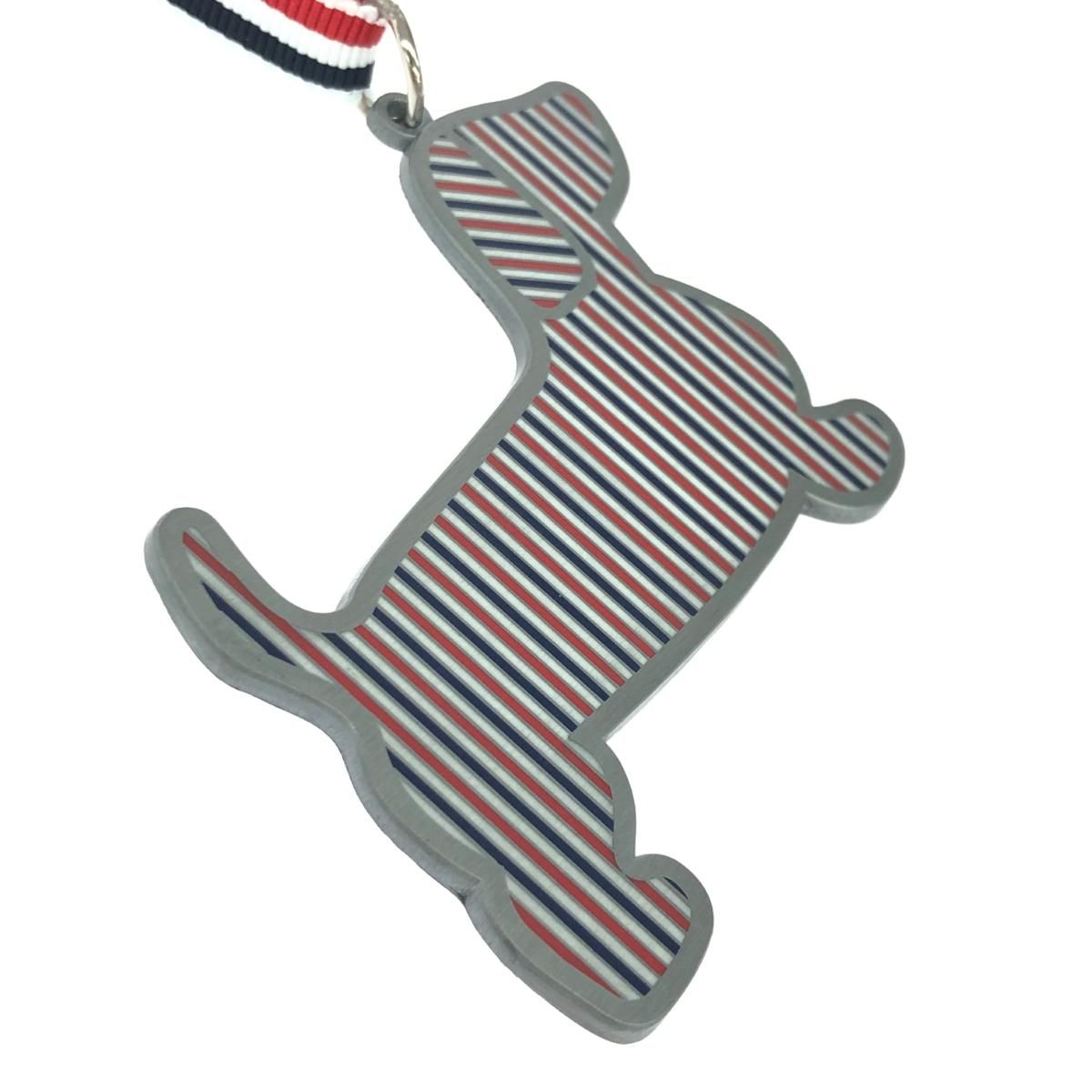 THOM BROWNE トムブラウン トリコロール キーホルダー　バックチャーム THOM BROWNE トムブラウン チャーム HECTOR BROWNE./ダックスフンド