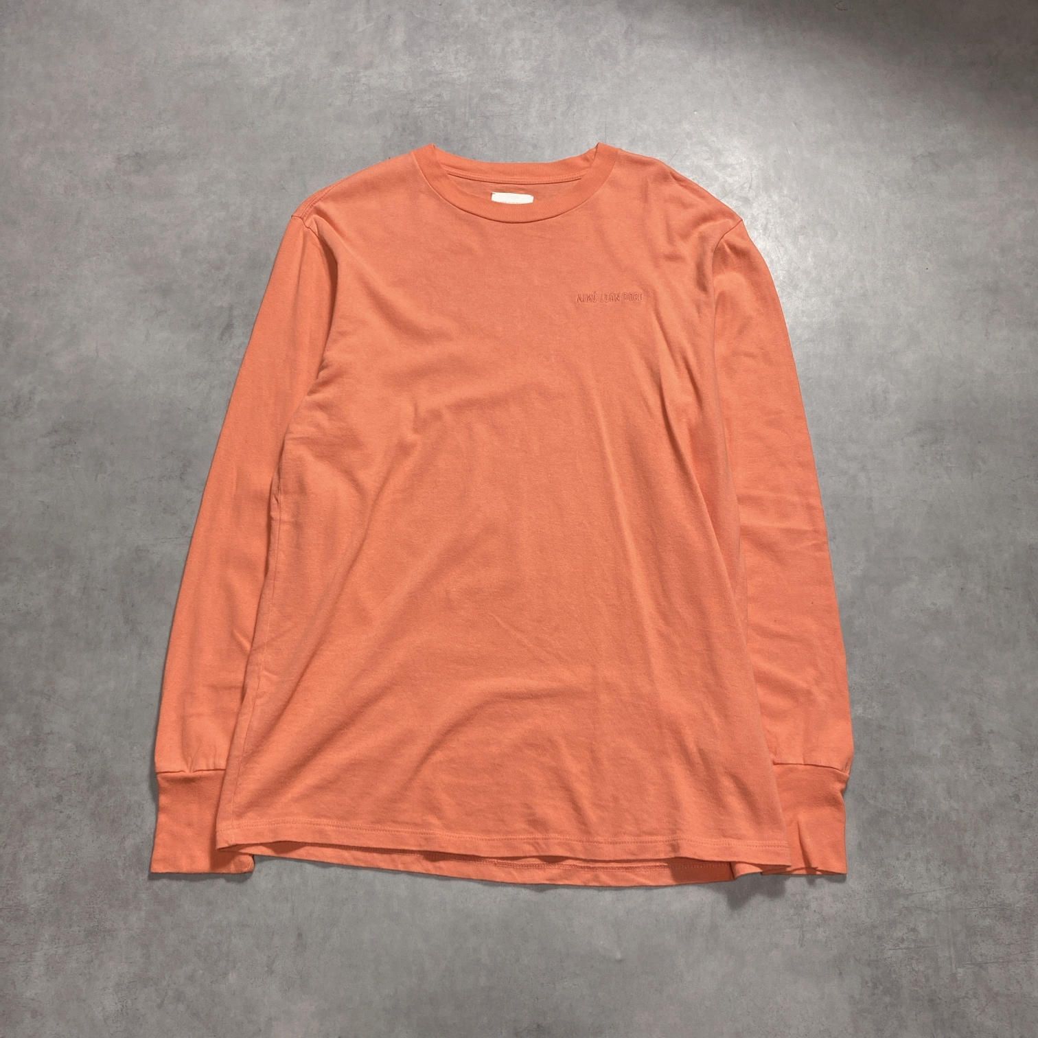 GQ5642◇AIMÉ LEON DORE : ロゴ刺繍 長袖Tシャツ◇M◇ピンクオレンジ系 