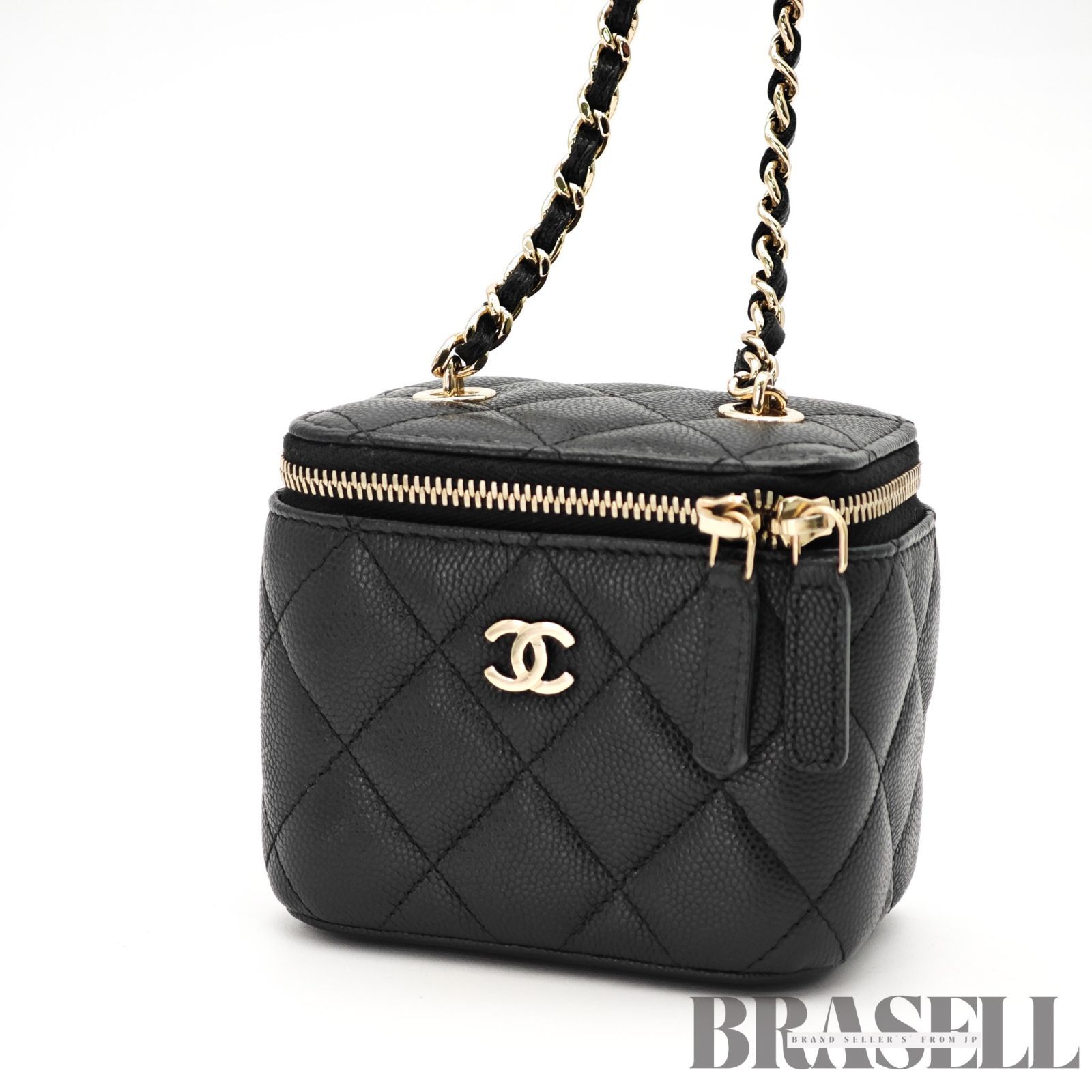 CHANEL ミニバニティ バッグ ショルダーバッグ ポーチ ブラック 