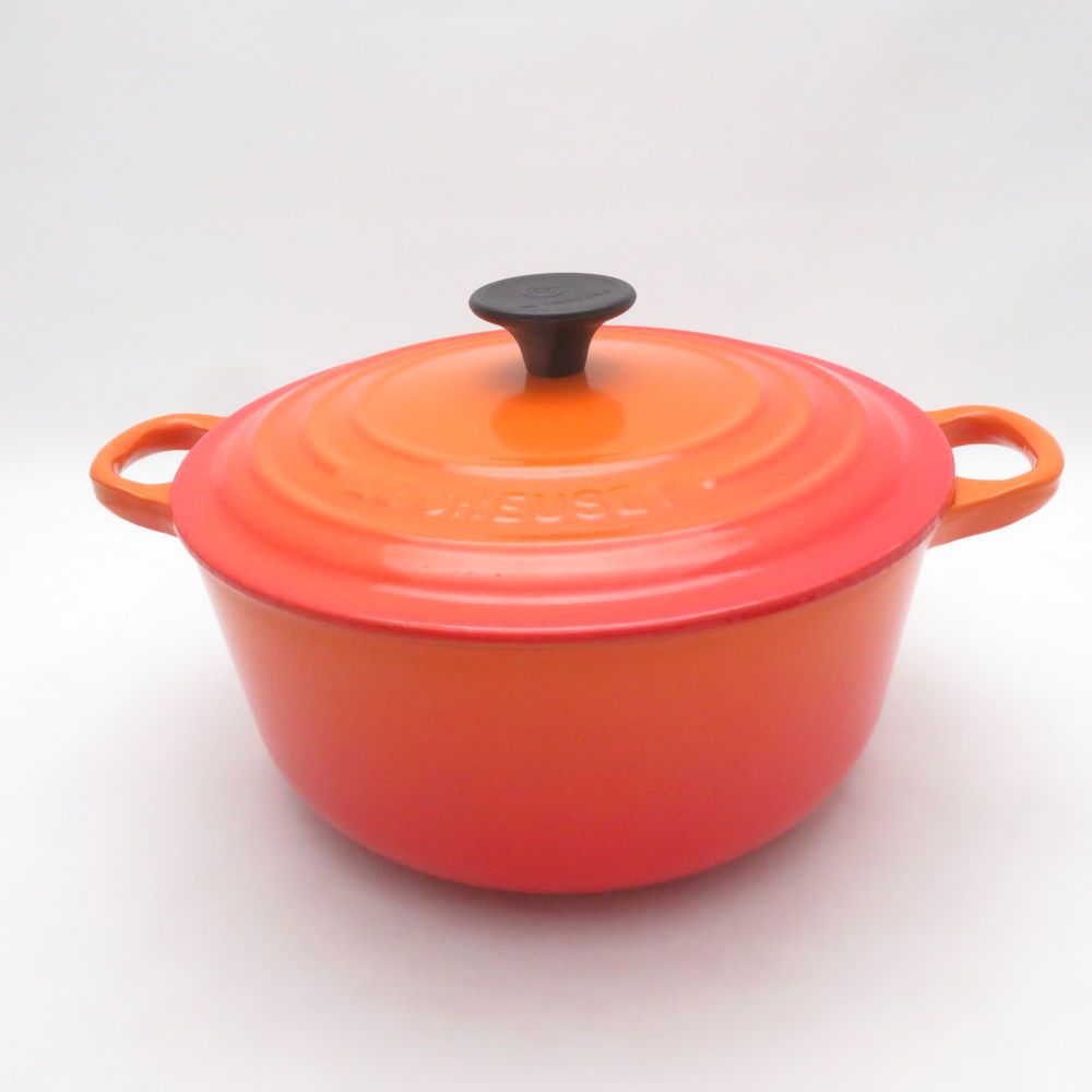 美品 Le Creuset ルクルーゼ ココットロンド 両手鍋 20cm 2.4L