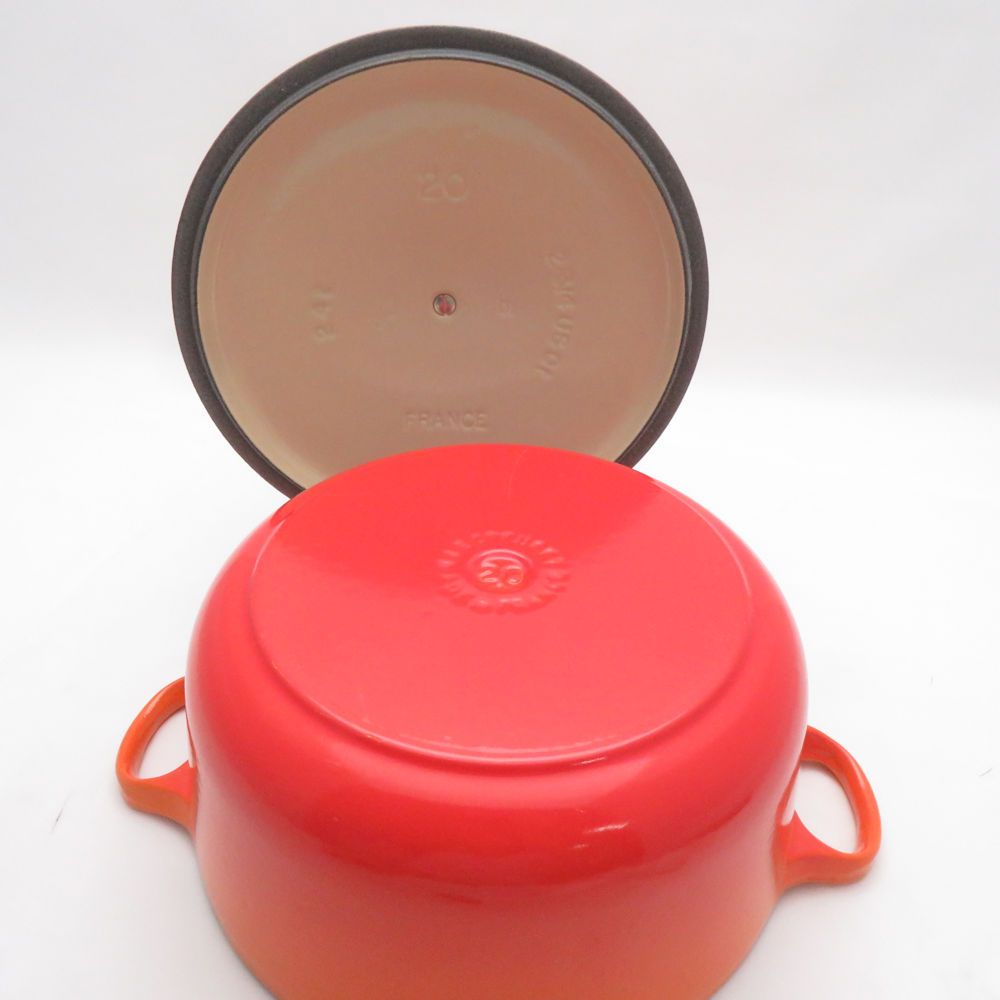 美品 Le Creuset ルクルーゼ ココットロンド 両手鍋 20cm 2.4L