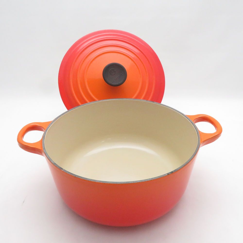 美品 Le Creuset ルクルーゼ ココットロンド 両手鍋 20cm 2.4L