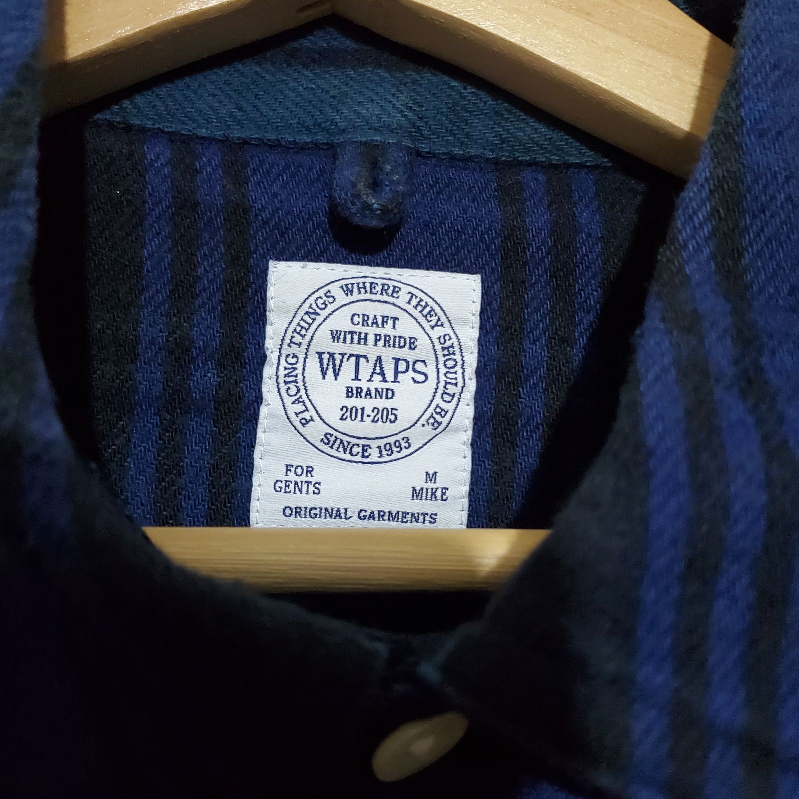 WTAPS ダブルタップス チェック ネルシャツ ブルー×グリーン - メルカリ