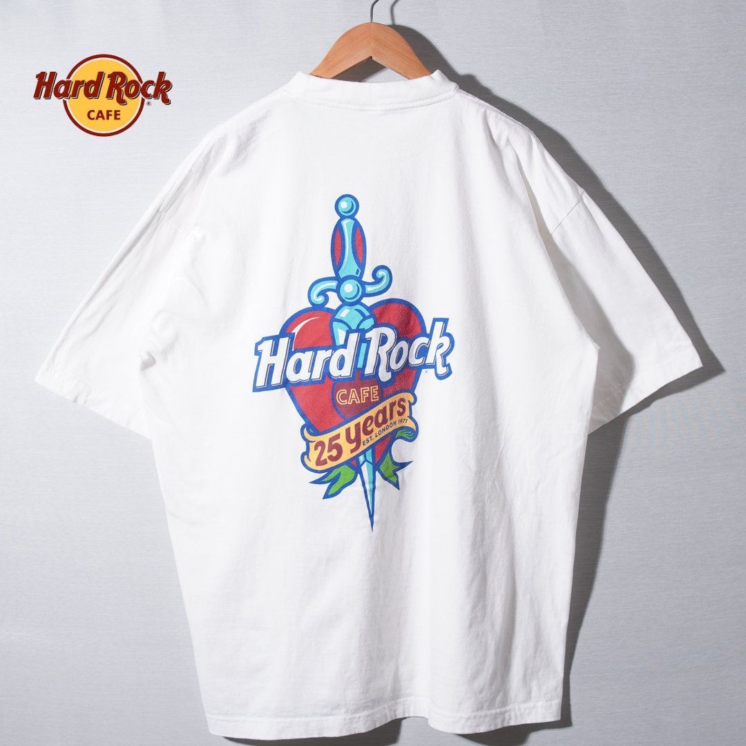 90s 1996年製 ハードロックカフェ Hard Rock Cafe Tシャツ XL ホワイト