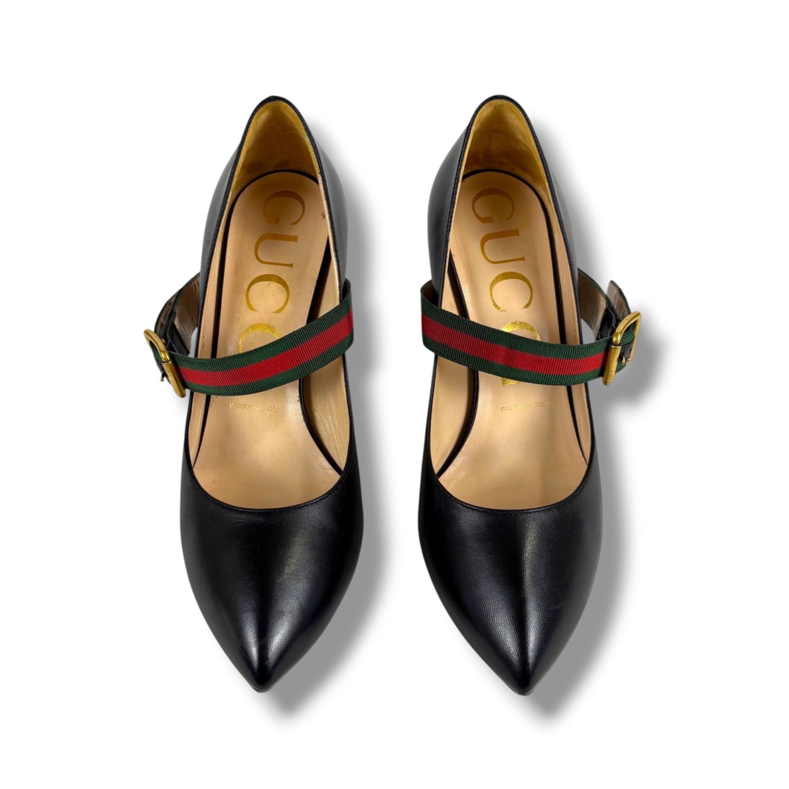 グッチ GUCCI ポインテッドトゥ シェリーライン ハイヒール パンプス