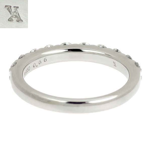 ヴァンドーム青山 Pt950 ダイヤモンド リング 0.66ct ハーフエタニティ