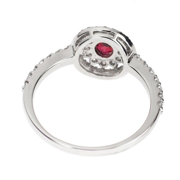 Pt900 ルビー ダイヤモンド リング 0.42ct D0.45ct - メルカリ