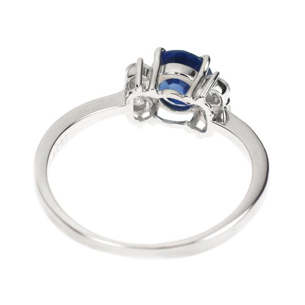 Pt900 サファイア ダイヤモンド リング 0.83ct D0.23ct - メルカリ
