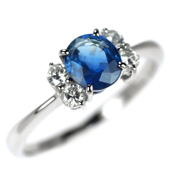 Pt900 サファイア ダイヤモンド リング 0.83ct D0.23ct - メルカリ