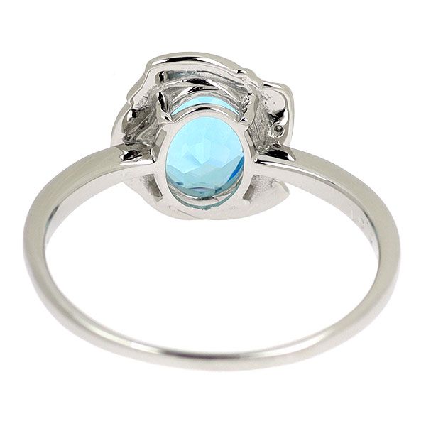 Pt950 ブルートパーズ ダイヤモンド リング 1.49ct D0.01ct - メルカリ