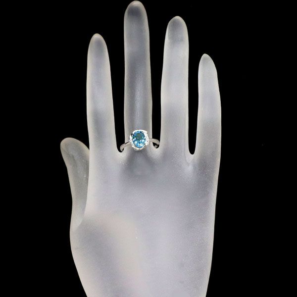 Pt950 ブルートパーズ ダイヤモンド リング 1.49ct D0.01ct - メルカリ