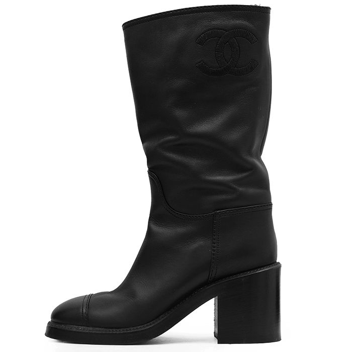 CHANEL ブラック ロングブーツ 39サイズ 美品】CHANEL シャネル ブーツ サイズ 39C レディース ココマーク ロゴ