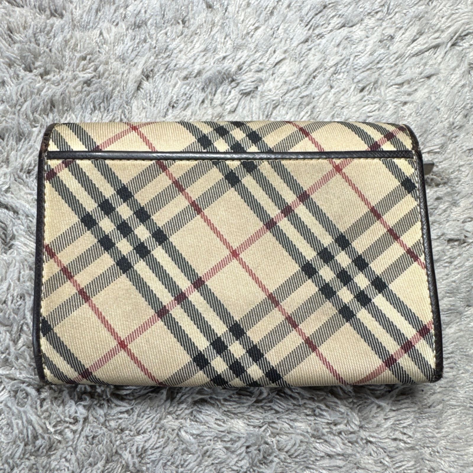 BURBERRY バーバリー 二つ折り財布 レザー ノバチェック - メルカリ