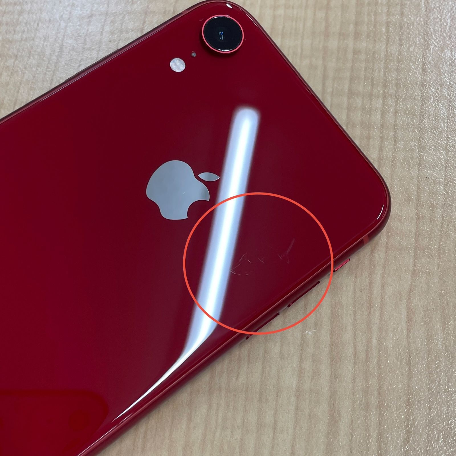iPhoneXR 64GB レッド au版SIMフリー ジャンク【ガラスフィルム同梱