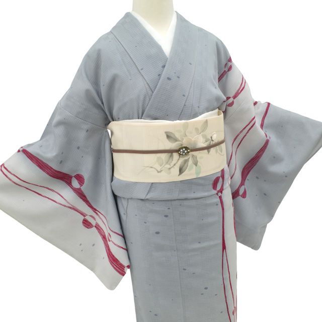 中古】 夏物 訪問着 着物 単衣 リサイクル 正絹 京都 北野 優庭 手染め
