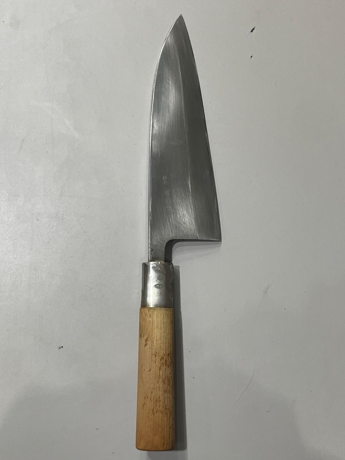 請合　堺菊守　出刃包丁　木製持ち手　プロ用　料理人　割烹　魚屋　市場　調理道具　堺包丁　大阪　関
