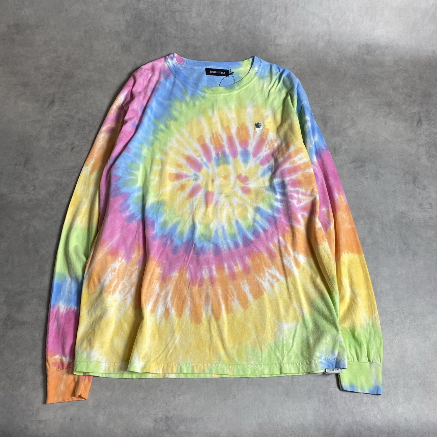 GQ5648◇WIND AND SEA : タイダイ染め 長袖Tシャツ◇L◇ウィンダンシー