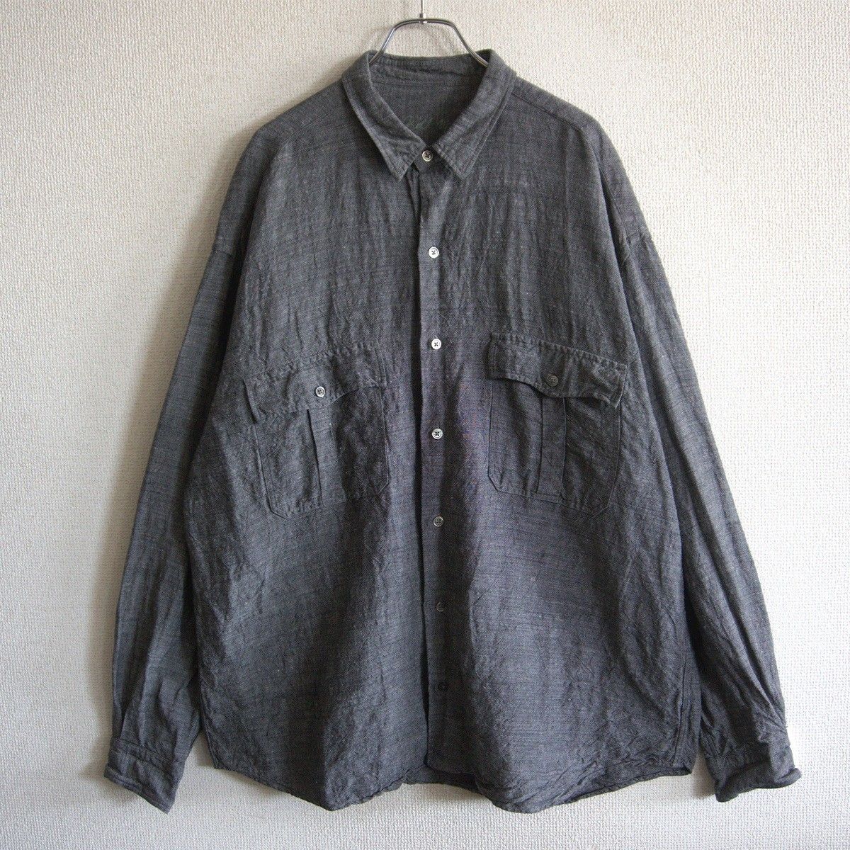 美品】 PORTER CLASSIC 【ROLL UP BAMBOO LINEN SHIRT】XL ロール 