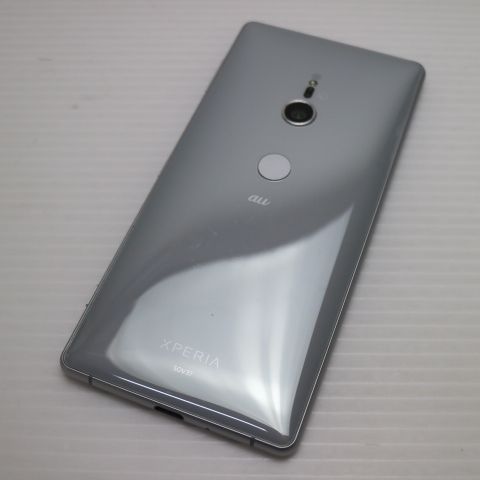美品 SOV37 Xperia XZ2 シルバー スマホ 即日発送 スマホ 白ロム au