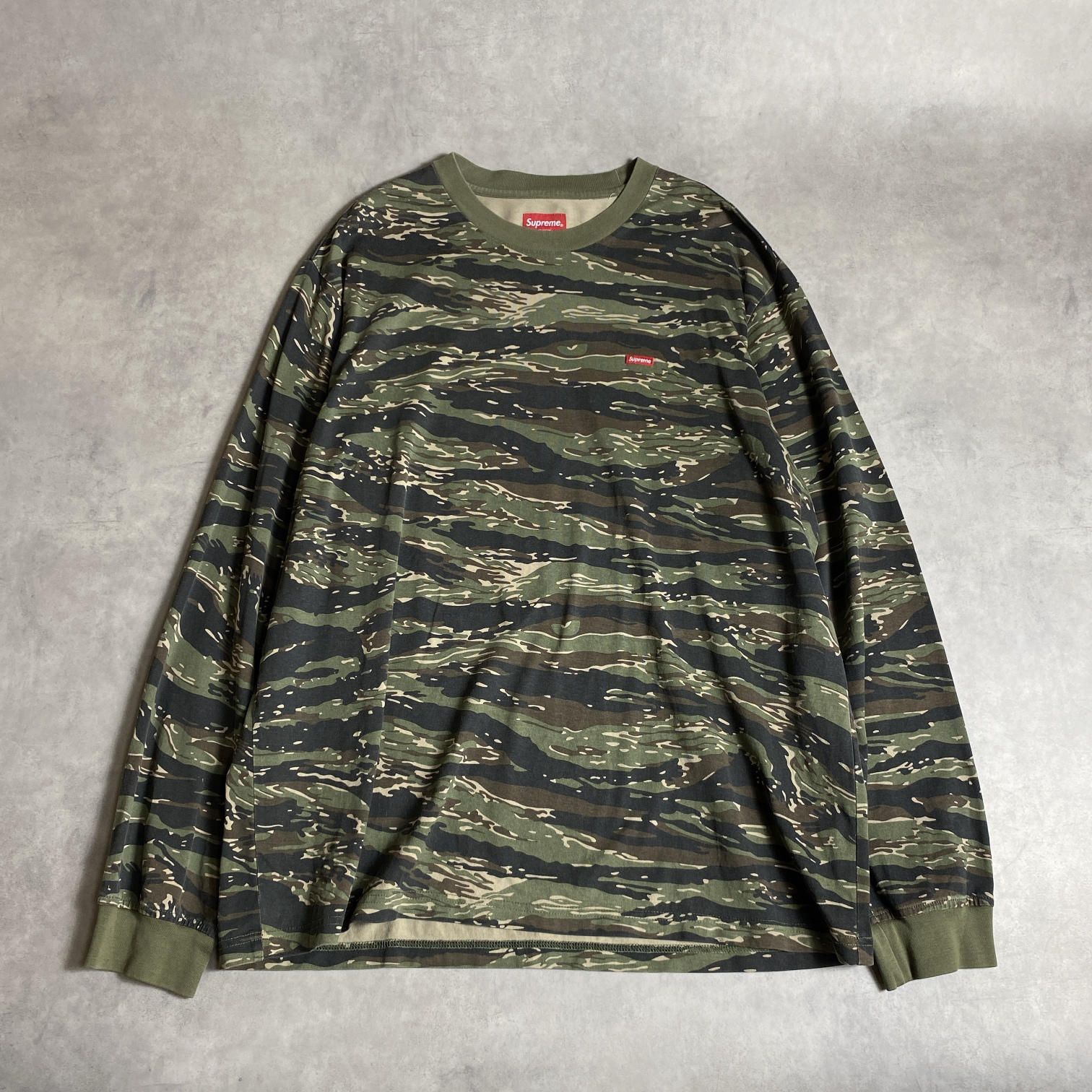 GQ5649◇Supreme : Small Box L/S Tee◇L◇Camo タイガーカモ