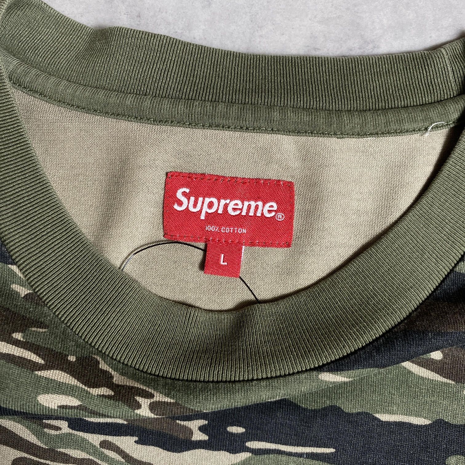GQ5649◇Supreme : Small Box L/S Tee◇L◇Camo タイガーカモ 
