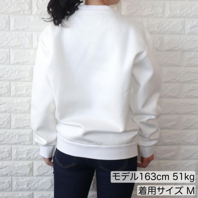 PRADA プラダ ロゴ スウェットシャツ トレーナー 立体刺繍ロゴ WHITE