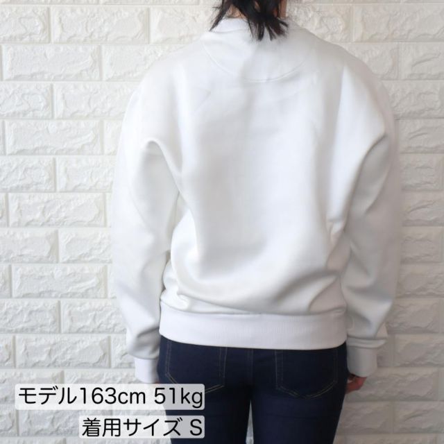 PRADA プラダ ロゴ スウェットシャツ トレーナー 立体刺繍ロゴ WHITE