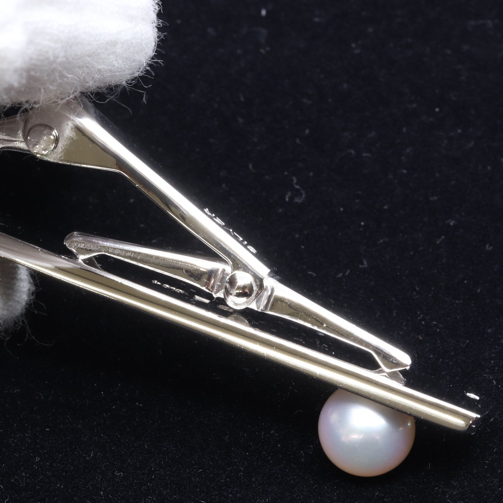 IT54VGCLAK3J TASAKI 田崎 SV パール ダイヤ D-0.04ct カフス タイ