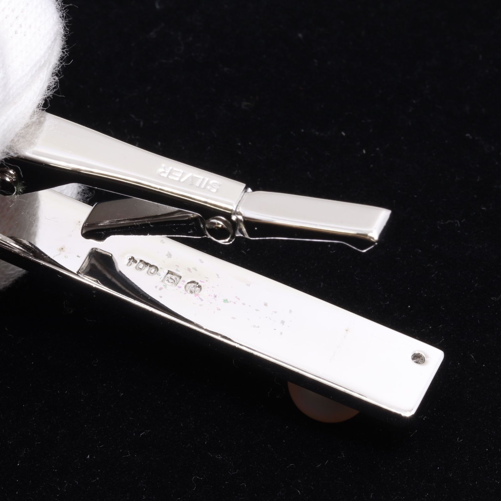 IT54VGCLAK3J TASAKI 田崎 SV パール ダイヤ D-0.04ct カフス タイ